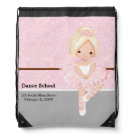 Cute Ballerina Drawstring Bag Cute Ballerina Drawstring Bag