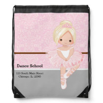 Cute Ballerina Drawstring Bag Cute Ballerina Drawstring Bag