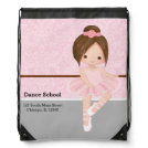 Cute Ballerina Drawstring Bag Cute Ballerina Drawstring Bag