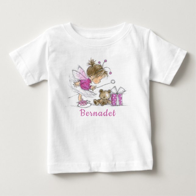 Cute Ballerina Fairy Baby T-Shirt (Front)