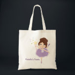 Cute Ballerina Halloween Treat | Name Tote Bag<br><div class="desc">This adorable Halloween treat tote bag features a cute dancing ballerina and a text template for personalization!</div>