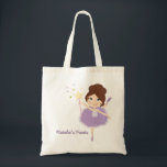 Cute Ballerina Halloween Treat | Name Tote Bag<br><div class="desc">This adorable Halloween treat tote bag features a cute dancing ballerina and a text template for personalization!</div>