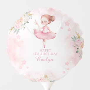 Cute ballerina happy birthday girl gift balloon