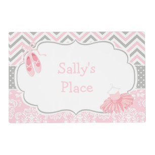 Cute Ballerina in Pink Placemat