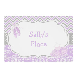 Cute Ballerina in Purple Placemat