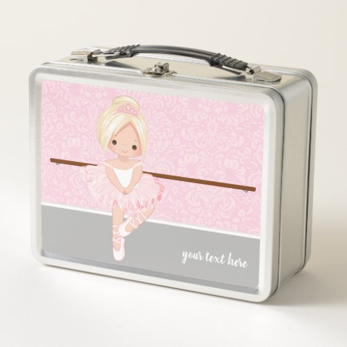 Cute Ballerina Metal Lunch Box