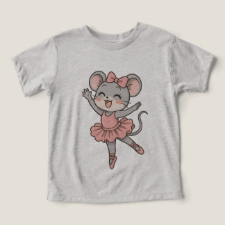 Cute Ballerina Mouse T-Shirt – Manga Style Charm Toddler T-shirt