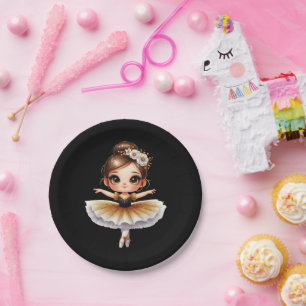 Cute Ballerina Paper Plates