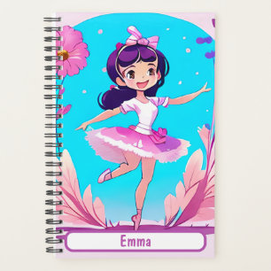 Cute Ballerina planner With Customizable Nametag