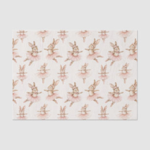 cute ballerina rabbits in pink tutus tissue paper