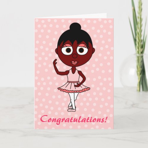 Cute Ballerina Recital Congratulations Card