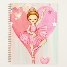 Cute Ballerina Stars and Hearts Colorful