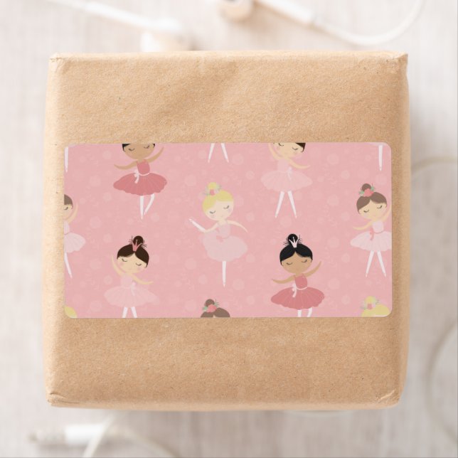 Cute Ballerina, Women & Girls, Ballet Gift Pattern Label (Insitu)