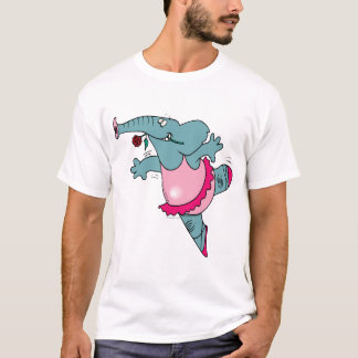 cute ballet ballerina elephant in tutu T-Shirt