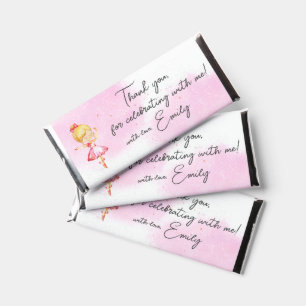 Cute Ballet Birthday Party Thank you Hershey Bar Favors