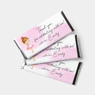 Cute Ballet Birthday Party Thank you Hershey Bar Favors