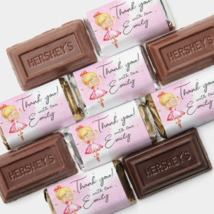 Cute Ballet Birthday Party Thank you Hershey's Miniatures