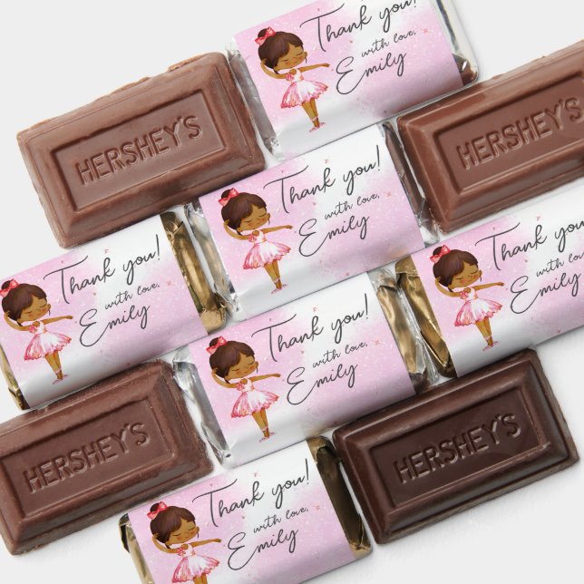 Cute Ballet Birthday Party Thank you Hershey's Miniatures (Assorted)