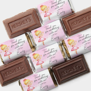 Cute Ballet Birthday Party Thank you Hershey's Miniatures