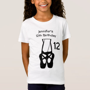 Cute Ballet Dancer Legs & Slippers Birthday T-Shirt