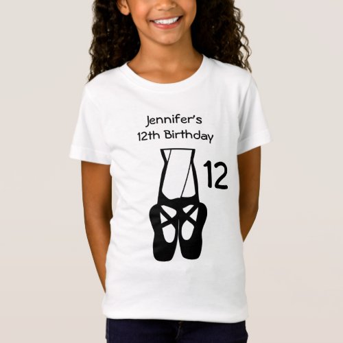 Cute Ballet Dancer Legs  Slippers Birthday T_Shirt