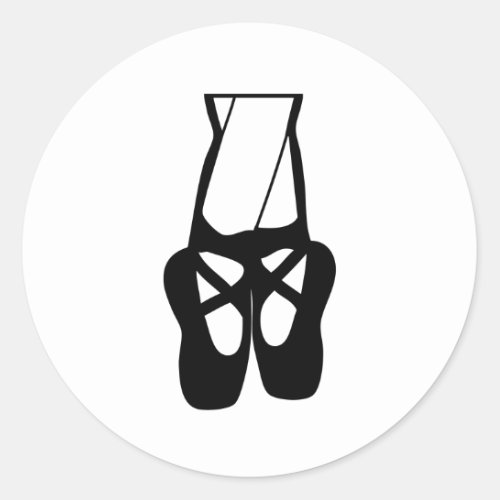 Cute Ballet Dancer Legs  Slippers Classic Round Sticker