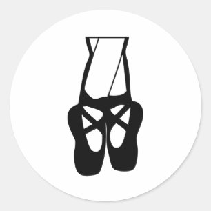 Cute Ballet Dancer Legs & Slippers Classic Round Sticker