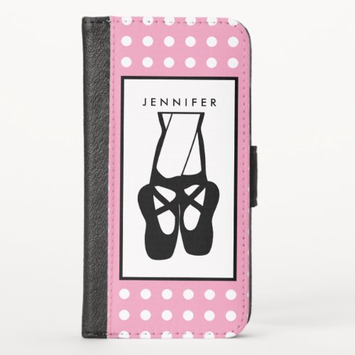Cute Ballet Dancer Legs  Slippers iPhone X Wallet Case