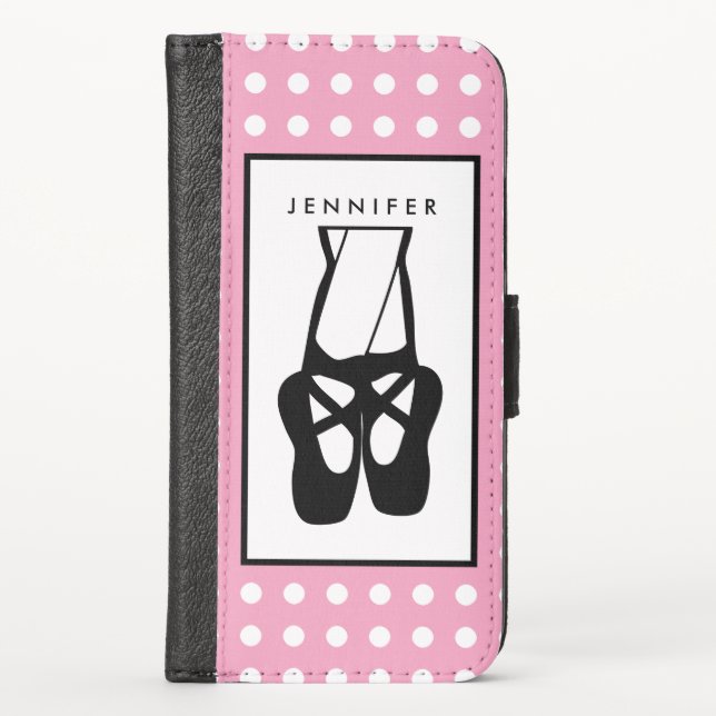 Cute Ballet Dancer Legs & Slippers iPhone Wallet Case (Front)