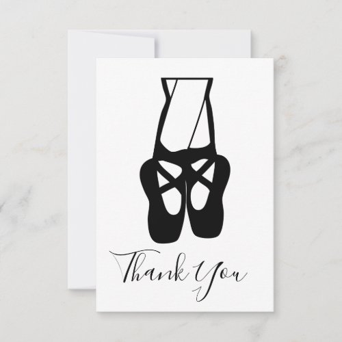 Cute Ballet Dancer Legs  Slippers Thank You Card