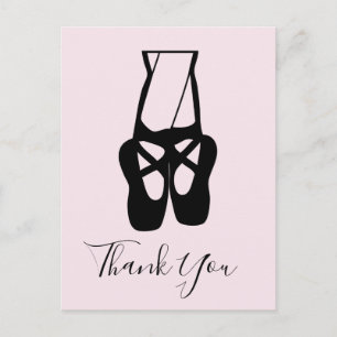 Cute Ballet Dancer Legs & Slippers Thank You Postcard