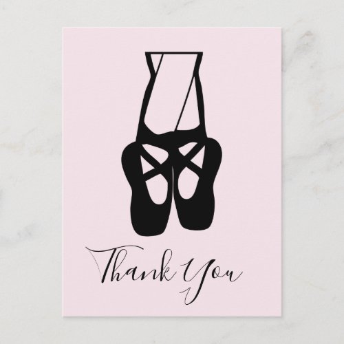 Cute Ballet Dancer Legs  Slippers Thank You Postcard