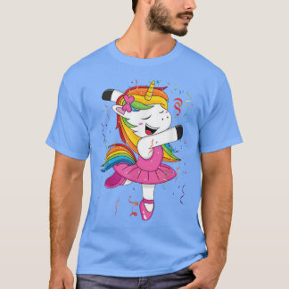 Cute Ballet Dancer Unicorn Dancing Fan Ballerina G T-Shirt
