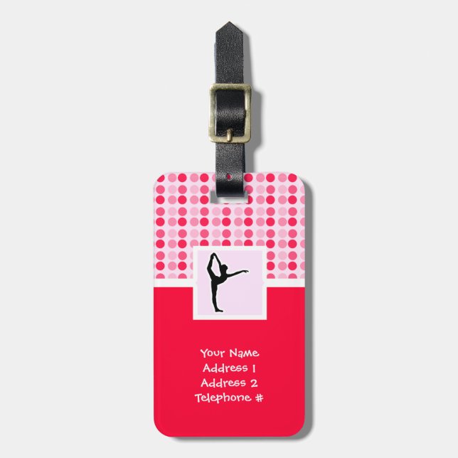 Cute Ballet Luggage Tag (Front Vertical)