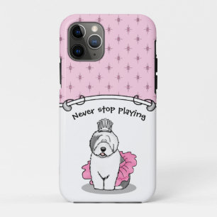 Cute Ballet Princess Old English Sheepdog Gray 1 iPhone 11 Pro Case