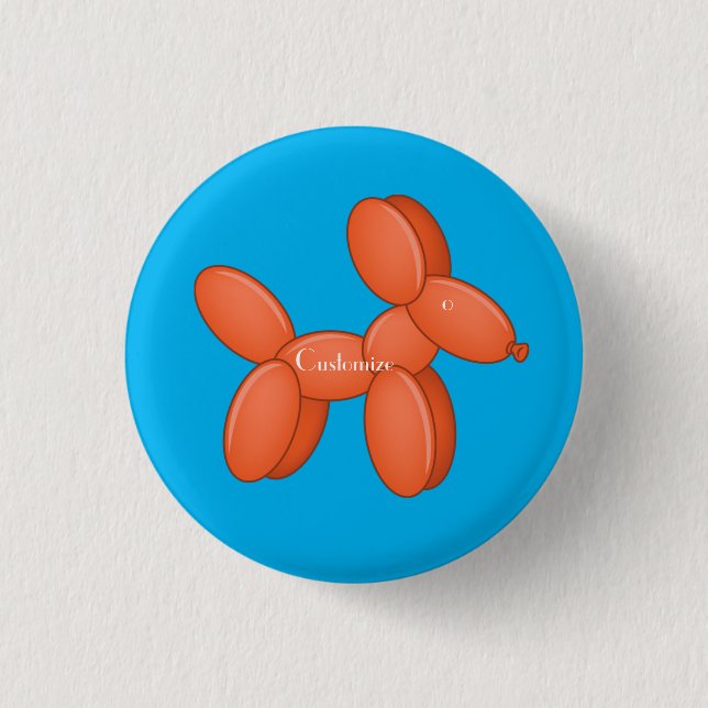 Cute Balloon Dog  Thunder_Cove Button (Front)