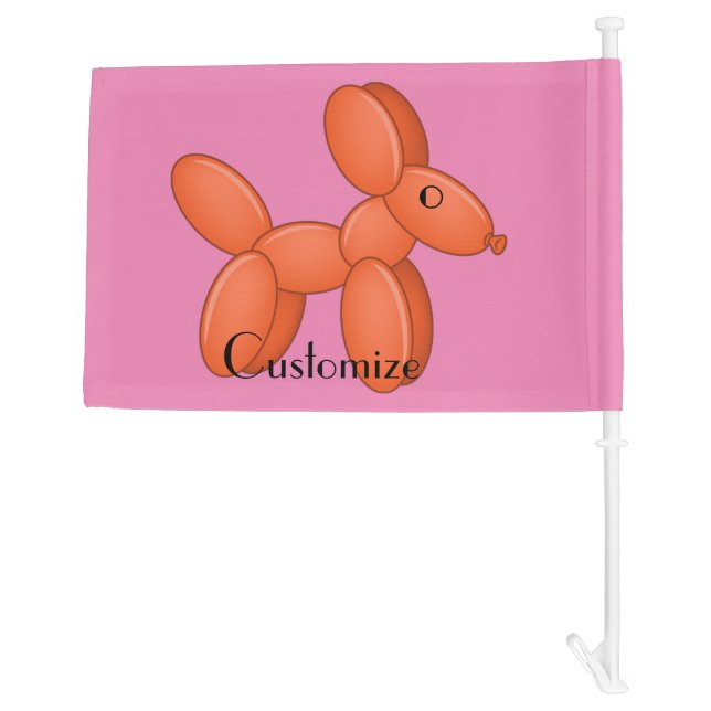 Cute Balloon Dog Thunder_Cove Car Flag (Back)