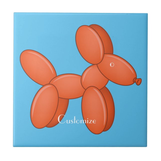Cute Balloon Dog  Thunder_Cove  Ceramic Tile (Front)