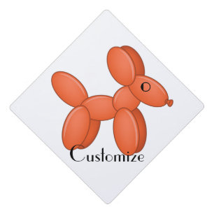 Cute Balloon Dog Thunder_Cove Graduation Cap Topper