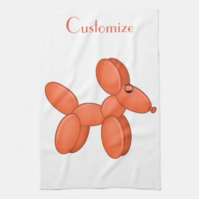 Cute Balloon Dog  Thunder_Cove Kitchen Towel (Vertical)