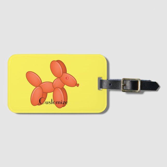 Cute Balloon Dog  Thunder_Cove  Luggage Tag (Front Horizontal)