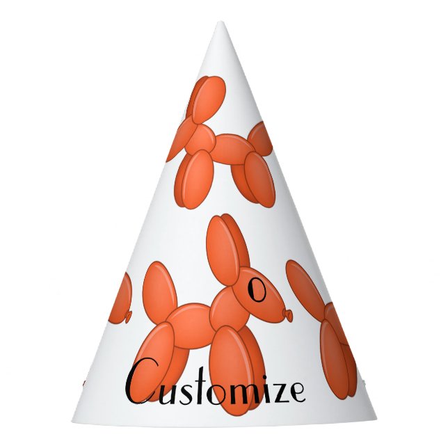 Cute Balloon Dog  Thunder_Cove  Party Hat (Front)
