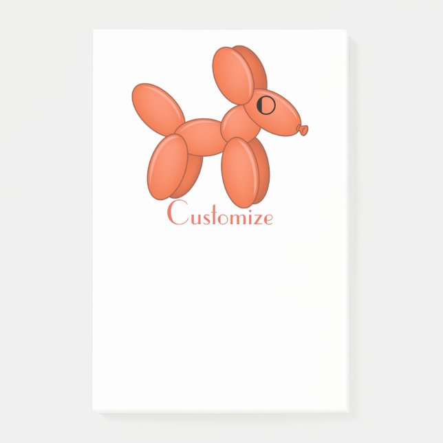 Cute Balloon Dog  Thunder_Cove Post-it Notes (Front)