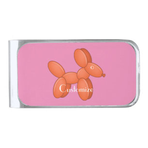 Cute Balloon Dog  Thunder_Cove  Silver Finish Money Clip