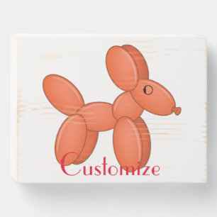 Cute Balloon Dog  Thunder_Cove Wooden Box Sign