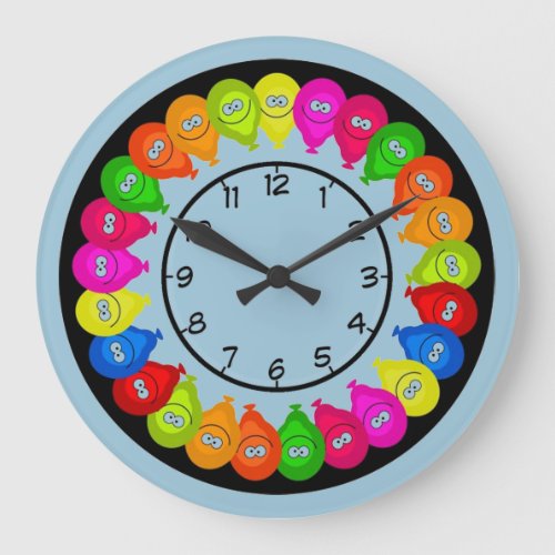 Cute Balloon Pattern Kids Wall Clock