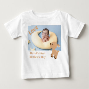 Cute Bambi Deer Baby First Mother's Day Photo Baby T-Shirt