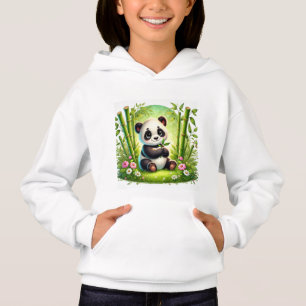 Cute Bamboo Forest Design - Adorable Panda Cub Hoodie