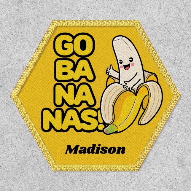 Cute Banana custom name Patch (Front)