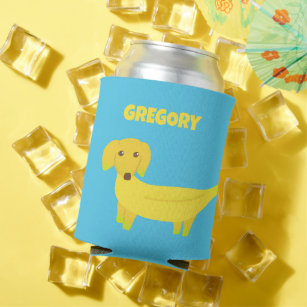 Cute Banana Dog Personalized Can Cooler